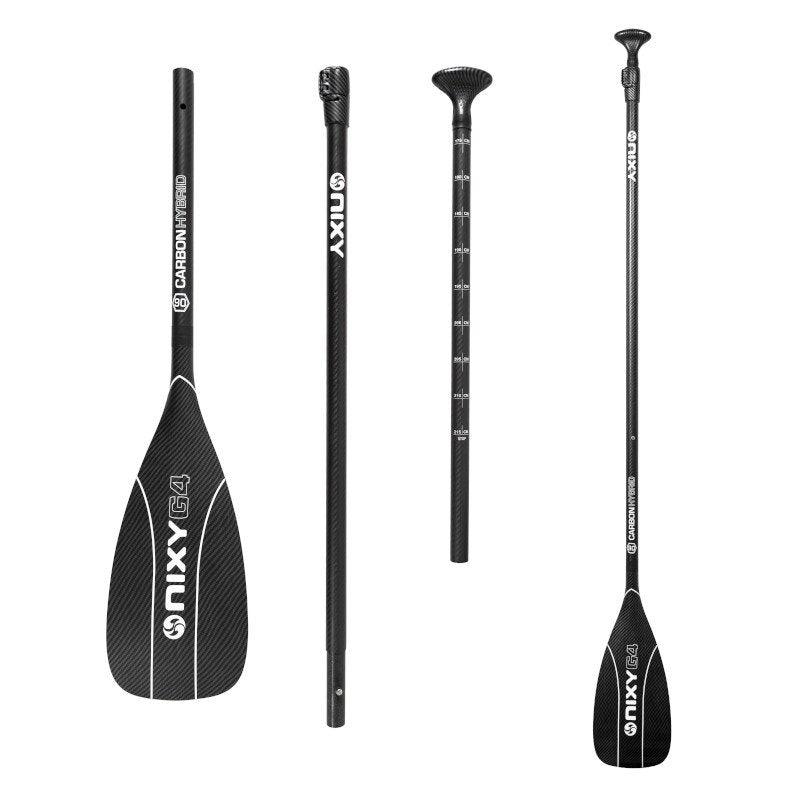 NIXY G4 3-Piece Hybrid Carbon Fiber Paddle, adjustable-length lightweight SUP paddle