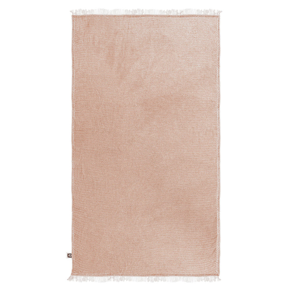 NIXY Cloud Bamboo and Cotton Turkish Beach Towel in soft red