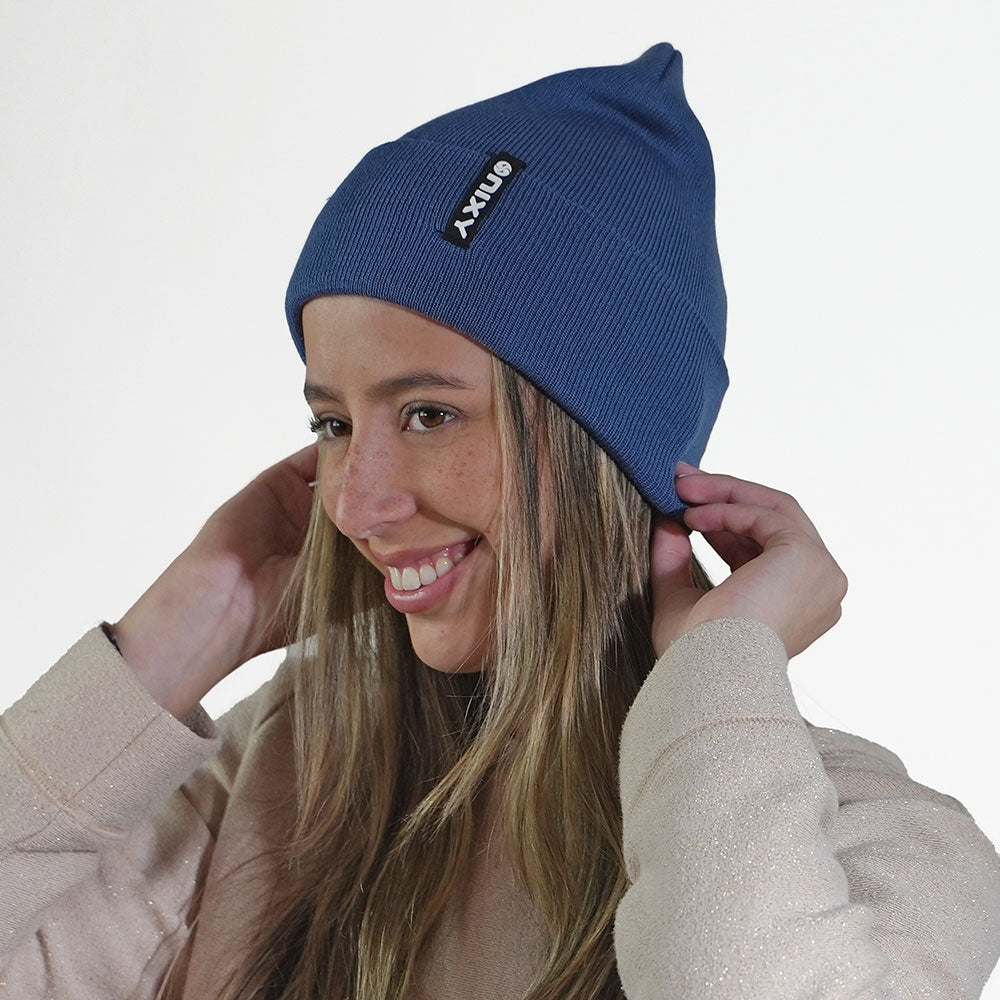 NIXY Cuffed Wool Beanie, cold-weather knit hat worn near the water