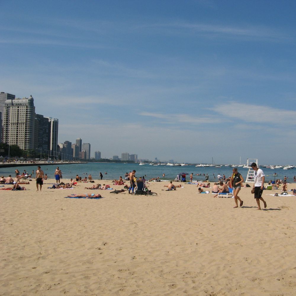 Photo of Ohio Street Beach with calm waters perfect for beginner paddleboarders