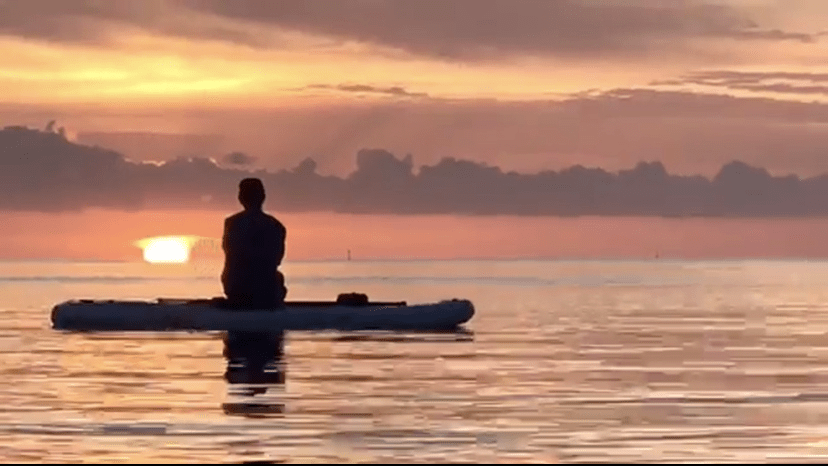 Ryan Bonhag with his NIXY paddle board