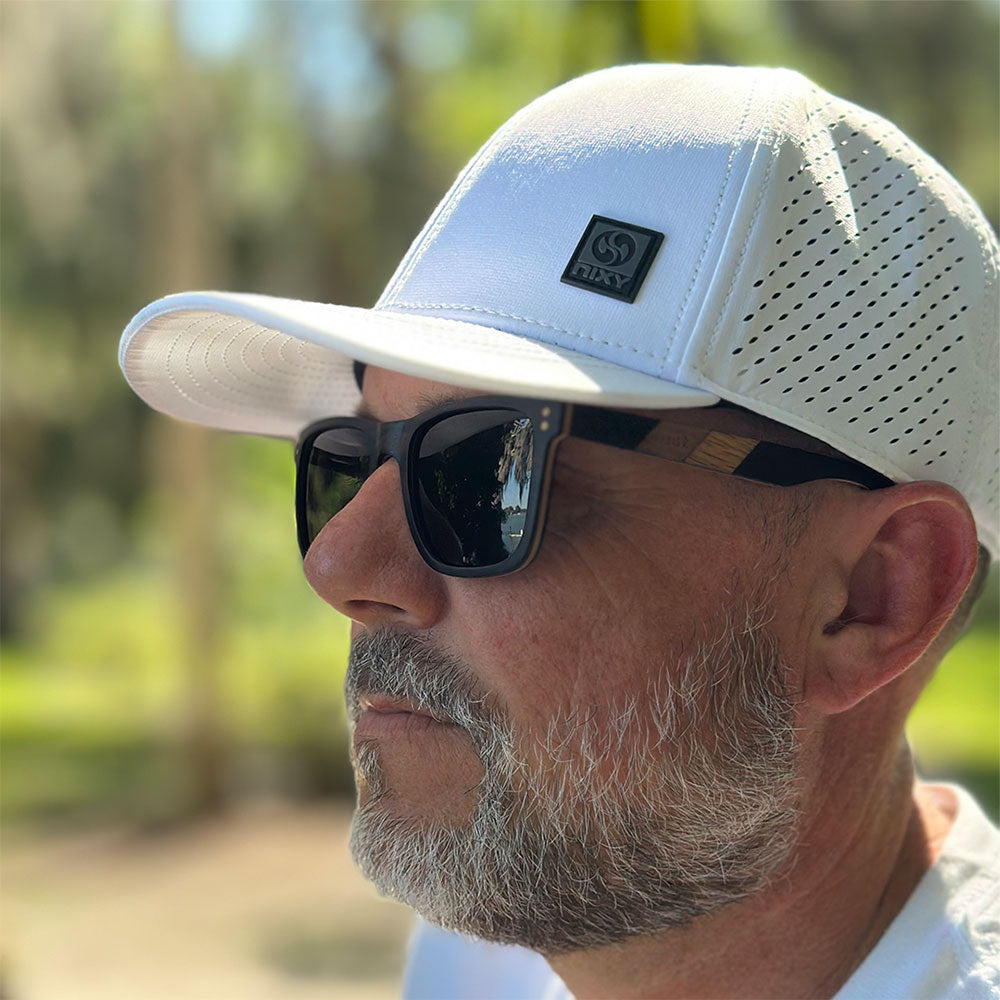 NIXY Stoked Trucker Water Hat in white