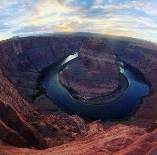 Photo taken of a canyon during a paddleboard camping trip
