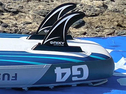 Replacement fin for inflatable paddleboard and kayaks.