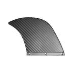 Side profile of the Tedgix K4 tracking fin showing the carbon fiber style finish