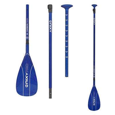 94 sq in - NIXY 3-Piece 100% Carbon Fiber Paddle - NIXY Sports|#bladesize_94-large#color_blue