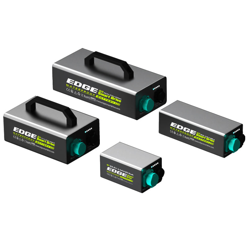 Tedgix K4 B8 Pro battery detail showing the waterproof quick connect port