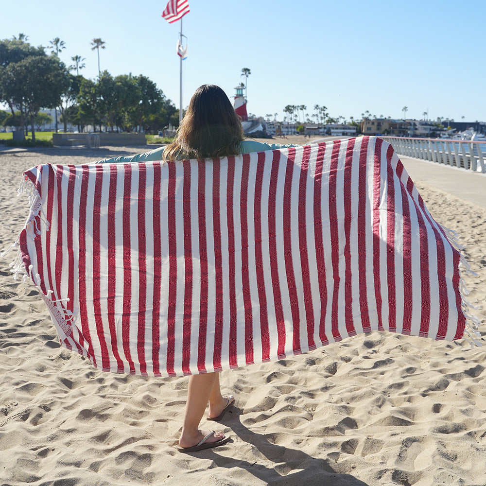 Acelia Bamboo Turkish Beach Towel | Quick-Dry Travel – NIXY Sports