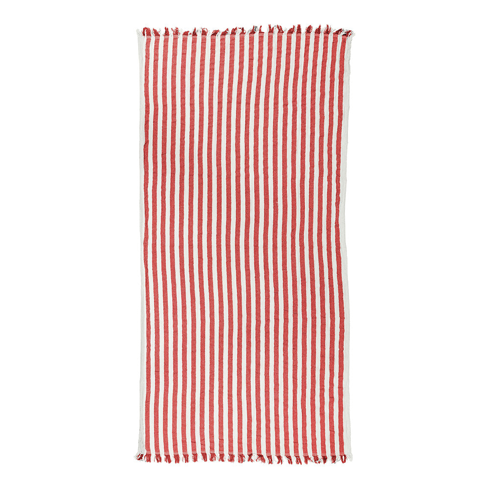 Red Melody recycled Turkish cotton beach towel color swatch sustainable