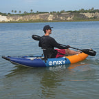 NIXY Tahoe 114 Single Rider Inflatable Kayak on the water while a man paddles