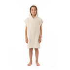 NIXY Kids Turkish Cotton Changing Poncho Towel worn by model with a white background