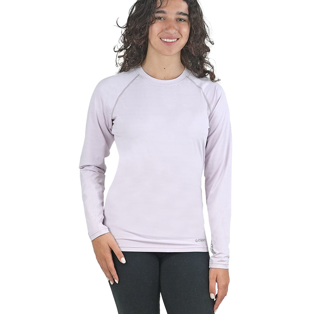 Eco Friendly Second Skin Rash Guard for Women in Navy Magenta With 50 UPF  Made in USA 