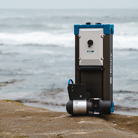 Lightweight Bixpy K-1 electric motor showing compact design and rugged aluminum housing