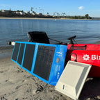 electric sup motor with solar panel for recharging