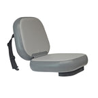 NIXY Inflatable Kayak Seat backrest, 17 inches wide by 16 inches high in gray drop stitch PVC