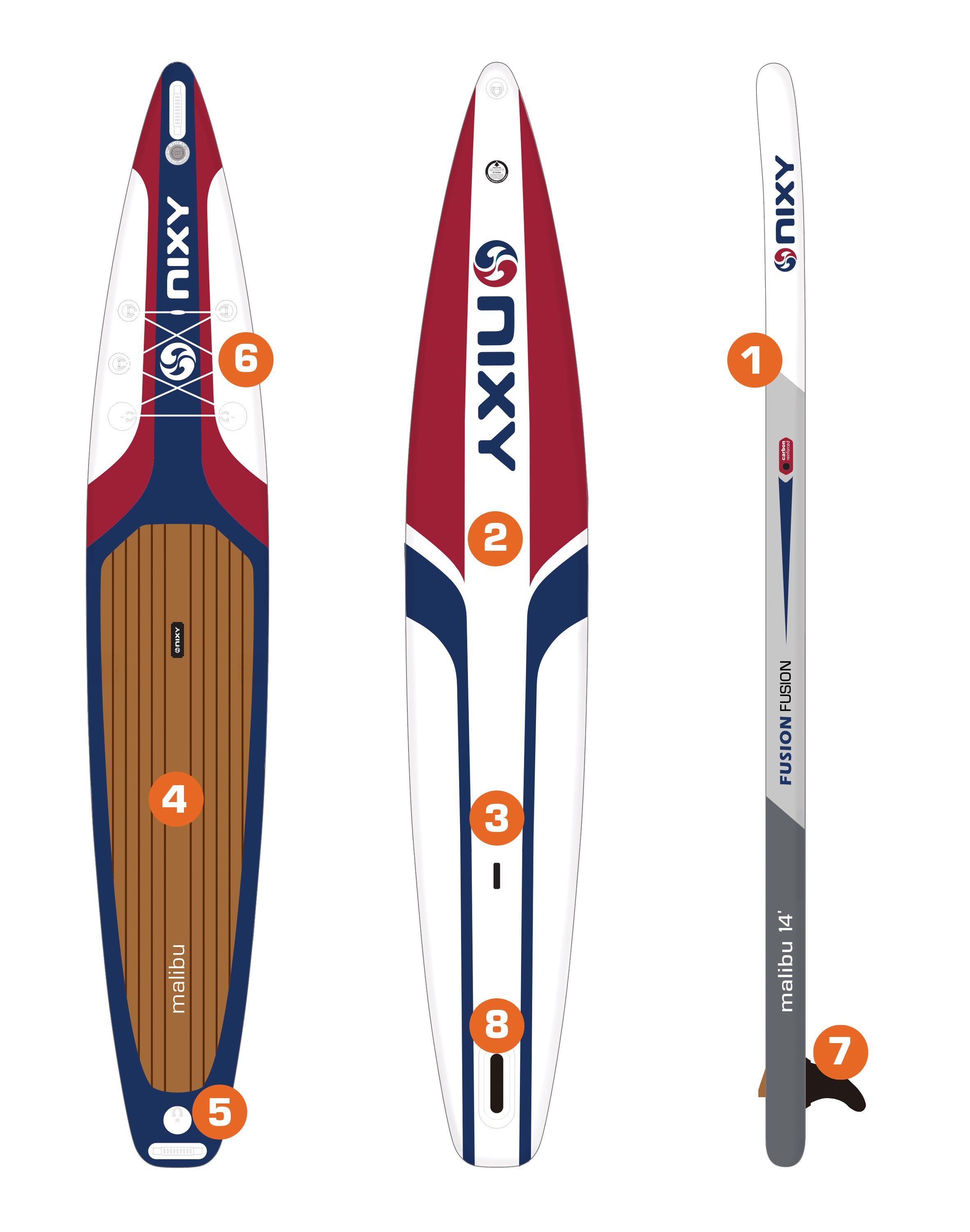 Inflatable Race Paddle Board – Malibu 14' Carbon iSUP | NIXY