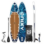 NIXY Monterey G5 11'6" inflatable paddle board set with accessories on a white background