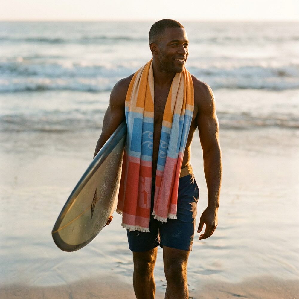 Surf Turkish Beach Towel | Extra-Long 71 in Cotton - NIXY Sports