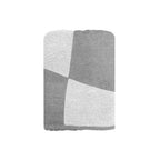 Close-up of the NIXY Squares Recycled Turkish Beach Towel in Gray, 100% recycled Turkish cotton weave