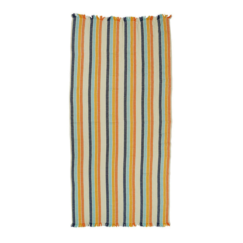 NIXY Vintage Turkish Beach Towel laid flat on a white background, 75 inch extra-long 310 gsm lightweight 100% Turkish cotton