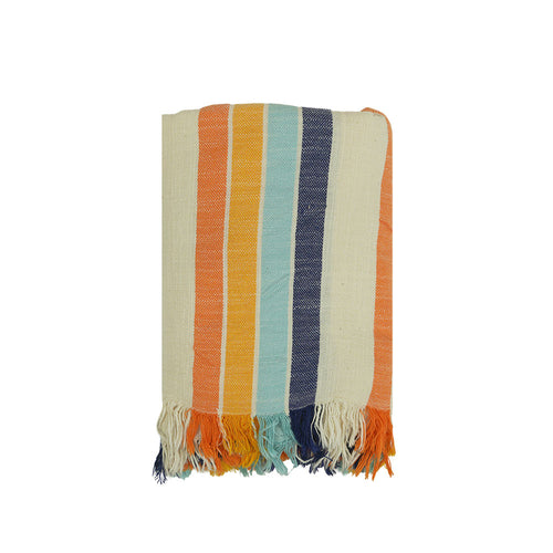 Close-up of the NIXY Vintage Turkish Beach Towel 310 gsm lightweight Turkish cotton weave