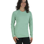 NIXY Women's Mint Green Long Sleeve Rash Guard UPF 50+ Sun Protection Swim Shirt Front View