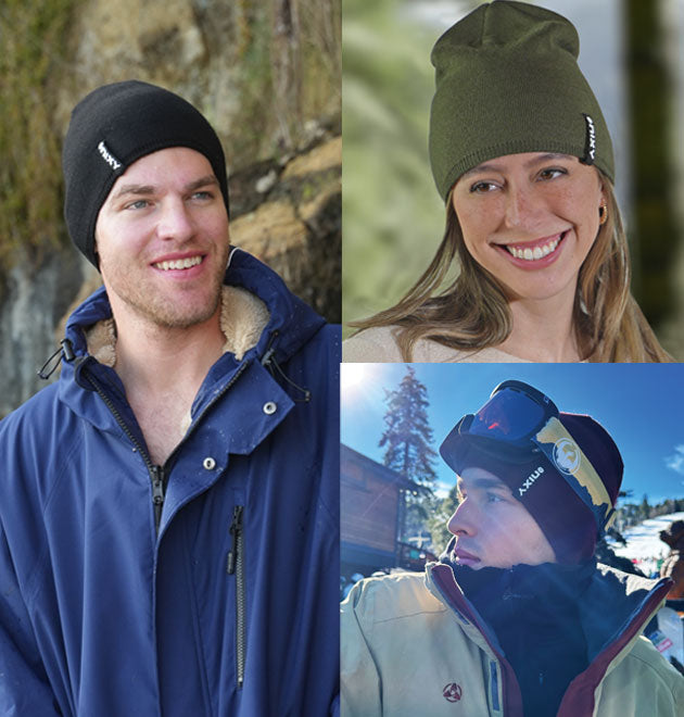 Lifestyle images of NIXY skull beanie