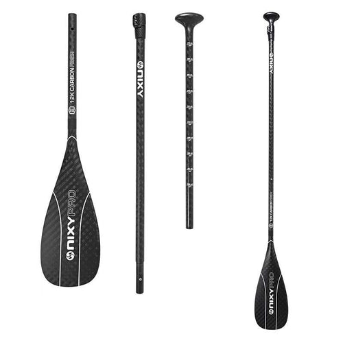 NIXY Carbon Fiber Paddleboard Paddle, 88 sq in standard blade size, lightweight 3-piece adjustable paddleboard paddle for SUP and kayaking