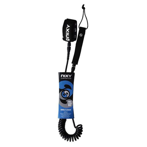 NIXY Hybrid SUP Leash showing the coiled cord