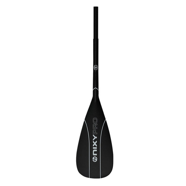 NIXY 2-Piece Kayak 100% Carbon Fiber Pro Paddle full view with 94 sq in large blade, lightweight kayak paddle for paddleboard to kayak conversion