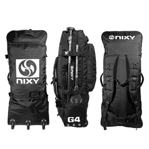 Waterproof paddleboard backpack with padded shoulder straps.